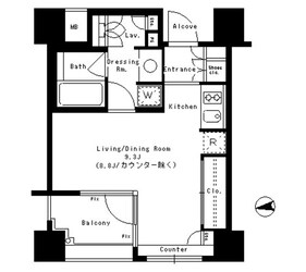 パークアクシス神楽坂ステージの物件間取画像